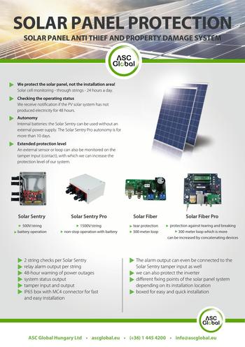 Solar panel clearance security system